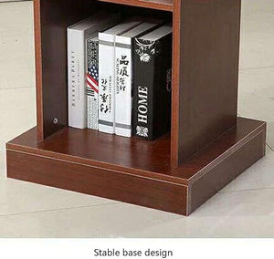 CAMBOS Lectern Podium Stand with Open Storage - Lightweight Wood Conference Table Podium