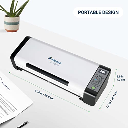 Raven Compact Document Scanner - Wireless Duplex Scanning, Mac/Windows Compatible
