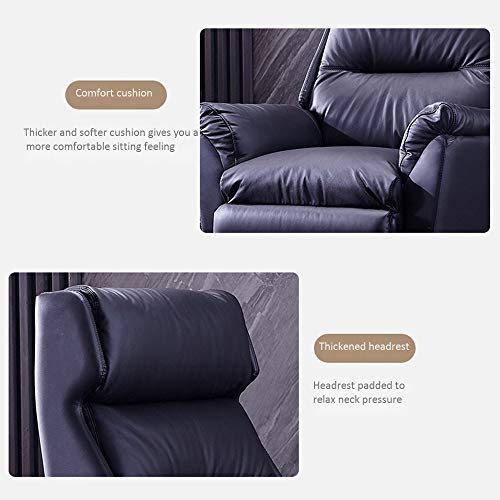 QZWLFY Executive Office Chair Ergonomic High Back with Thick Padding, Headrest, and Armrest, Tilt Function - Black