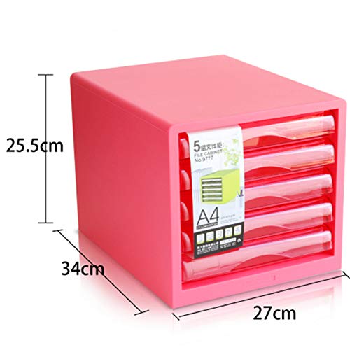 5-Layer Desktop File Cabinet A4 Data Storage Cabinet White