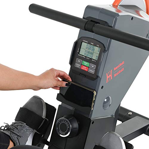 Women’s Health Men’s Health Bluetooth Rower Rowing Machine with 6 Month Free MyCloudFitness App, Black (1638)