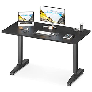 ODK Mobile Height Adjustable Standing Desk, 55" x 24" Pneumatic Airlift Power Free Sit Stand Desk for Home Office, Versatile Sturdy Computer Desk, Instant Adjustment, Black