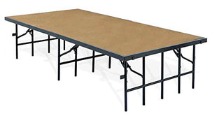 National Public Seating Portable Stage with Hardboard (96" W x 36" D x 24" H)