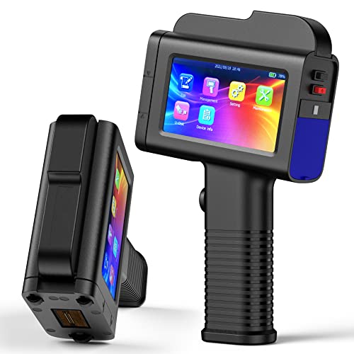 UPRINTJET Handheld Inkjet Printer B35 Print Height 0.098-1" Handheld Printer for Variable Data QRCode Barcode Logo Date Number Label Inkjet Printer with Solvent Quick Dry Ink for Almost Any Surfaces