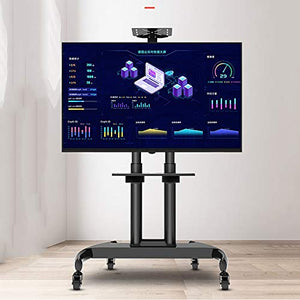 None Universal TV Stand Floor Type Mobile Cart Vertical All-in-one Stand - Adjustable Height 32-100 Inch - Easy to Move/Install - 200 lb Capacity