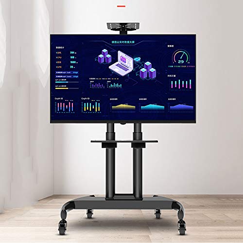 Universal TV Stand Floor Type Mobile Cart Vertical All-in-one Stand - Adjustable Height 32-100 Inch - Easy to Move/Install - 200 lb Capacity