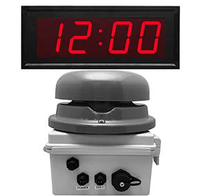 Netbell All-in-One Extra Loud Break Time Alarm Bell System with Programmable Timer Controller & 4” Digital Clock
