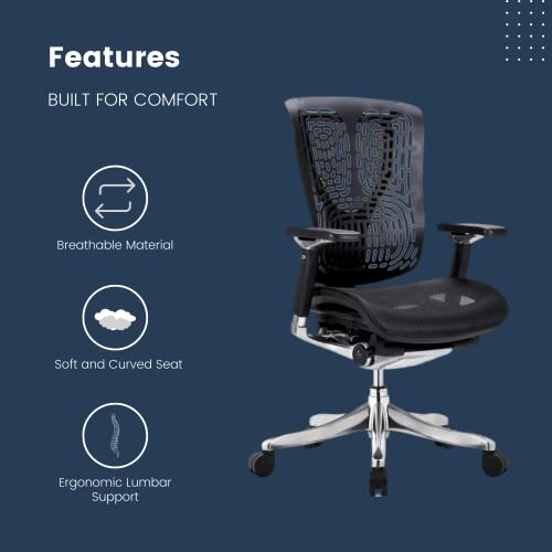 GM Seating Ergobilt High-Back Ergonomic Office Chair with Lumbar Support & Adjustable Armrest