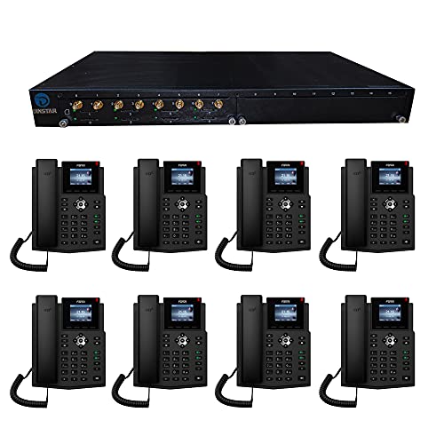 Fanvil X3SP Enterprise IP Phone 8 Units with Dinstar VoIP Gateway PBX UC200 - 8 Ports