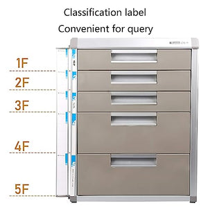 JAEFIT Desktop Storage Box with Lockable Drawers - Aluminum Alloy Drawer Organizer, 5 Layer Cosmetic/Medicine Storage