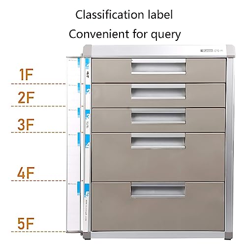 JAEFIT Desktop Storage Box with Lockable Drawers - Aluminum Alloy Drawer Organizer, 5 Layer Cosmetic/Medicine Storage