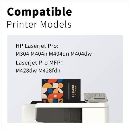 LEMEROUTRUST (with Chip) Remanufactured Toner Cartridge Replacement for HP 58X 58A CF258X CF258A use with HP Laserjet Pro M304 M404n M404dn Laserjet Pro MFP M428dw M428fdw Printer (Black, 2-Pack)