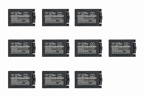 XSPLENDOR (10 Pack) XSP Battery for TELERADIO TG-TXMNL Transmitter Tele Radio TG-TXMN 1800mAh