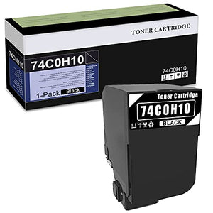 1 Pack Compatible 74C0H10 Toner Cartridge Replacement for Lexmark CS720 CS720de CS720dte CS725 CS725de CS725dte CX725 CX725de CX725dte Printer Cartridge (Black).