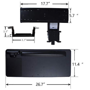Furmix Adjustable Keyboard Tray Under Desk, Sturdy Platform with Gel Wrist Rest and Mouse Pad, Simply Adjust Height and Tilt for Comfort