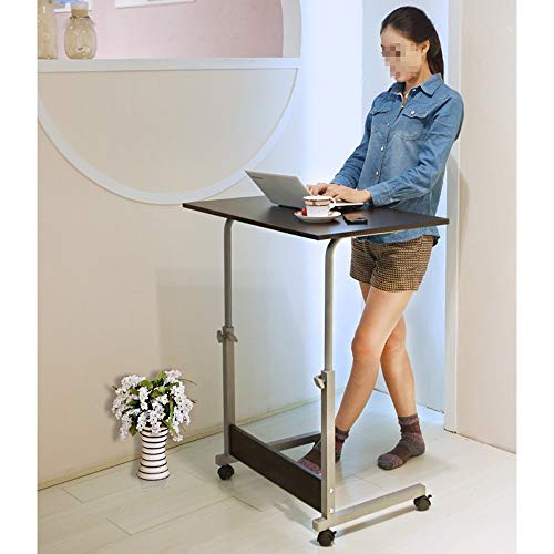 Podium Computer Desk Workstation Height Adjustable Wooden Table Black Walnut