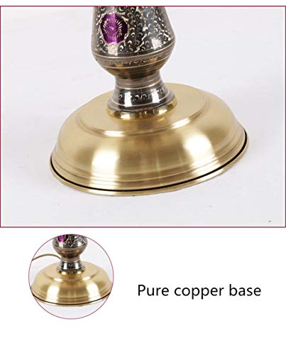 All Copper Desk lamp Bedroom Desk lamp,Bedside lamp,American Village Style Living Room Creative Lamps and Lanterns,Eye Care Safe and Durable-A 30x55cm(12x22inch)