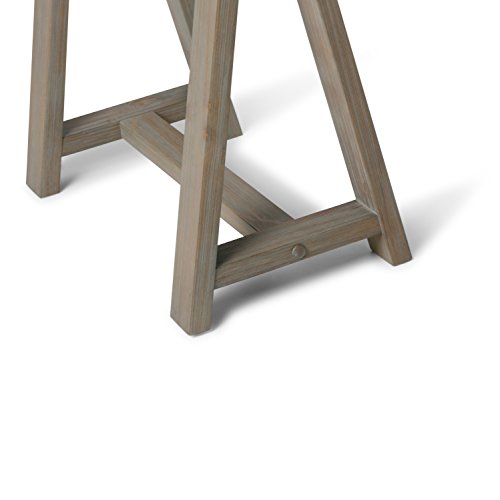 SIMPLIHOME Sawhorse SOLID WOOD Modern Industrial 50 inch Wide Home Office Desk, Writing Table, Workstation, Study Table Furniture in Distressed Grey