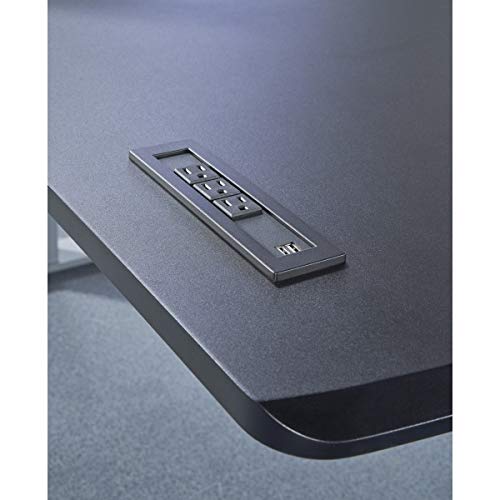 WorkPro® Electric Height-Adjustable Standing Desk with Wireless Charging, 60"W, Black