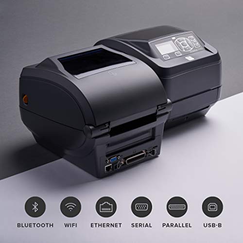 Zebra ZD500t Thermal Transfer Desktop Printer 300 dpi Print Width 4 in WiFi Ethernet Parallel Serial USB ZD50043-T01A00FZ