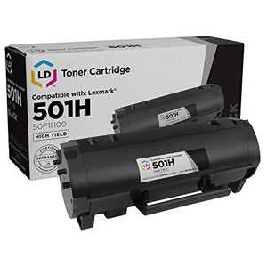 LD Compatible Toner Cartridge Replacement for Lexmark 501H 50F1H00 High Yield (Black, 5-Pack)