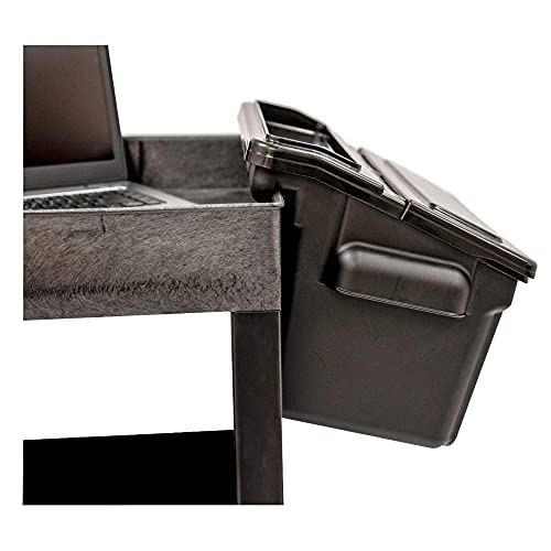 Luxor Heavy Duty Utility Tub Cart - Two Shelves - Outrigger Utility Cart Bins