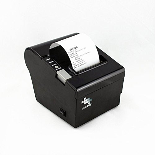 EOM-POS Cash Register Drawer + Thermal Receipt Printer (80mm) + Barcode Scanner (Cordless) [Black]+ 10 Rolls of Receipt Paper