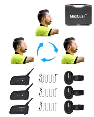 Maxquall Wireless Football Referee Headset - 3 Referees Communication