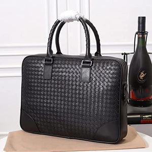 GYZX Genuine Leather Handbag Cowhide Business Briefcase Commercial Computer Messenger Woven Bags (Color : A, Size : 41 * 30 * 9cm)