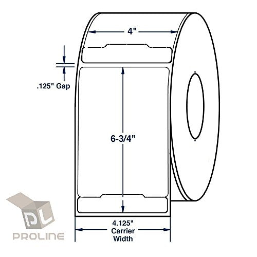 ProLine 4x6.75 Labels Compatible for FedEx 4" x 6.75" Large Thermal Label with 1" core Shipping Labels 420 Labels per roll (22 Rolls / 9240 Labels)