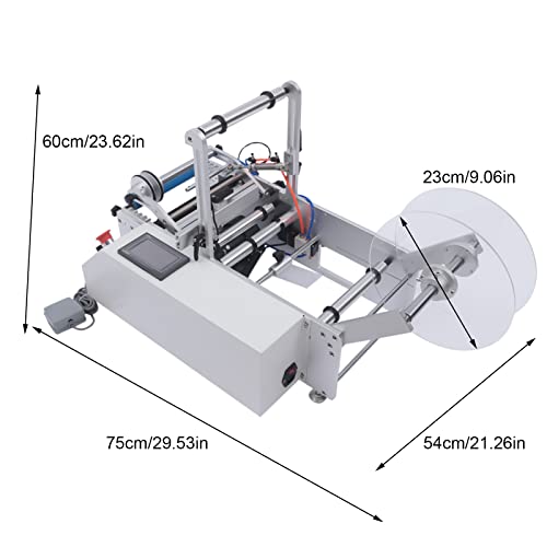 Goudergo Semi-Automatic Round Bottle Labeler 300W - Label Printer for 20mm-120mm Bottles
