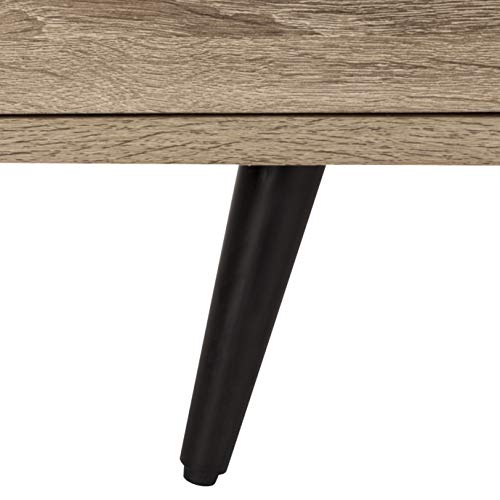 Safavieh FOX4279A Home Collection Marina Retro Mid Century Wood Etagere, Oak and Black