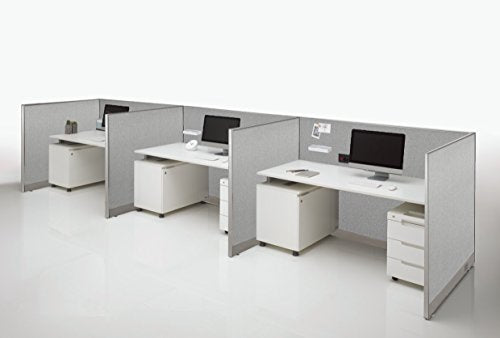 GOF Cubicle Double 8 Station Office Partition - Large Fabric Room Divider Panel Workstation