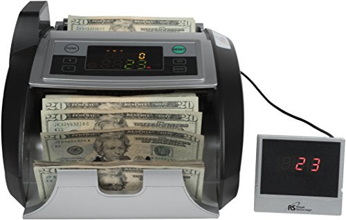 Royal Sovereign Rear Loading High Speed Bill Counter with UV, MG, IR Counterfeit Detector & External Display (RBC-2100),Grey