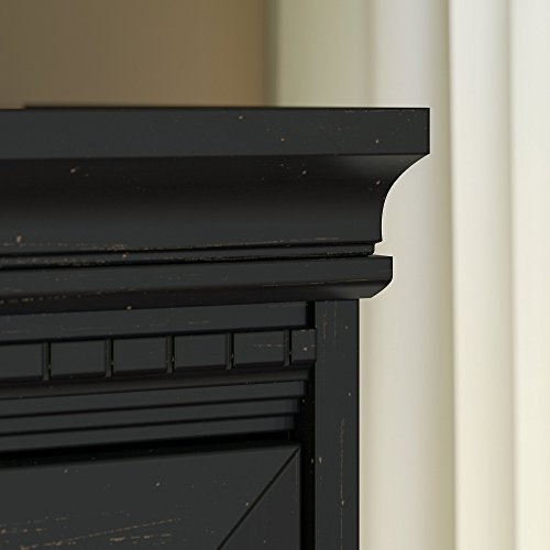 Bush Furniture Fairview Hutch for Computer Desk in Antique Black
