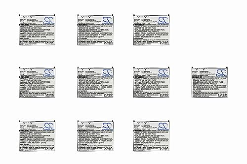 XSPLENDOR (10 Pack) Battery for HP iPAQ hx2000 hx2100 hx2110 hx2115 hx2190 - PN 35H00041-01 35H00042-00 360136-001 360136-002 364401-001 367194-001 367205-001