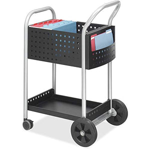 Safco 20W Scoot Mail Cart - Black