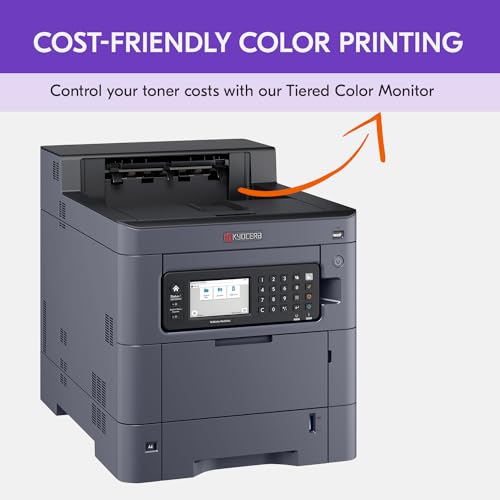KYOCERA TASKalfa PA4500ci Color Laser Printer 47 ppm, 1200 dpi, Gigabit Ethernet & HyPAS Capable, 4.3" Touchscreen Panel, 650 Sheet Capacity