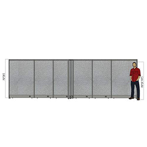 GOF Freestanding X-Shaped Office Partition - Large Fabric Room Divider Panel, 120"D x 240"W x 48"H/72"H