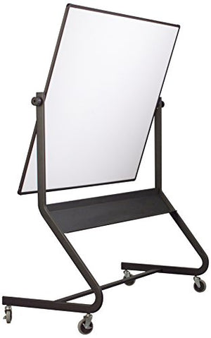 Best-Rite Euro Reversible Mobile Whiteboard, Porcelain Markerboard Both Sides, Panel Size 4 x 6 Feet (667RG-DD)