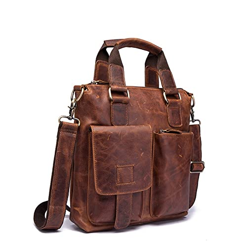 XZJJZ Handbag Men's Bag Messenger Bag Casual Business Briefcase Shoulder Bag Retro Fashion Bag (Color : A, Size : 31 * 31 * 4cm)