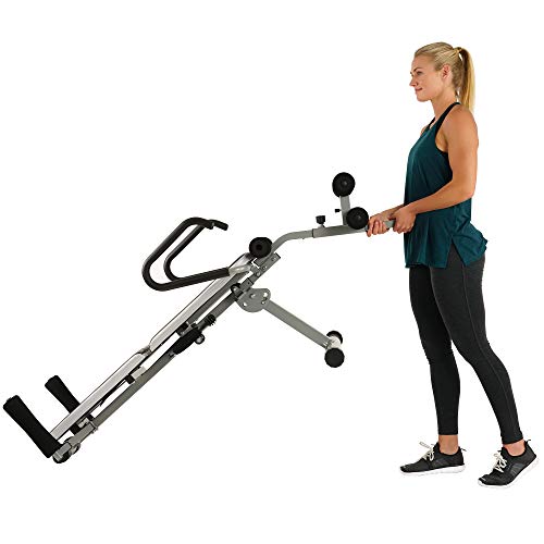 Sunny Health & Fitness Invert Extend N Go Back Stretcher Bench with 350lb High Weight Capacity and Adjustable Stretch and Height Settings , Black