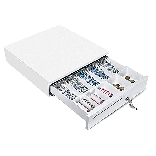 MUNBYN Thermal Receipt Printer and Cash Drawer, 80mm POS Printer with 16" Cash Drawer Register, White