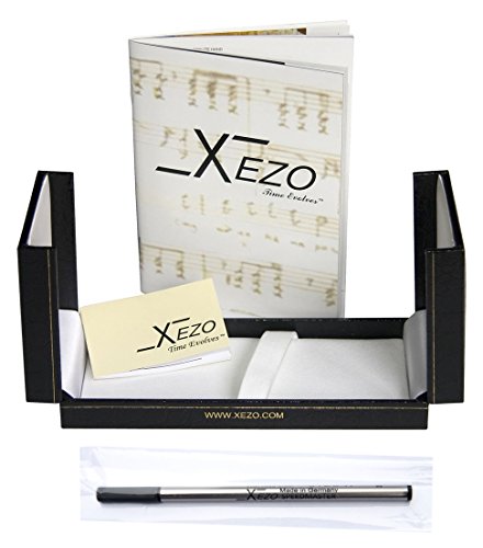 Xezo Solid 925 Sterling Silver Serialized Fine Rollerball Pen, 18K Gold Plated with Screw-On Cap. Swarovski Crystals Band (Maestro 925 Sterling Silver R-G)