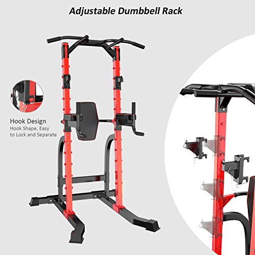 HYD-Parts Power Tower,Standing Full Body Chin up Bar,Adjustable Heavy Duty Pull up Bar Strength Training Fitness Workout