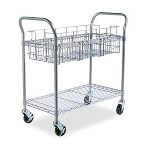 Safco Wire Mail Cart, 36"W