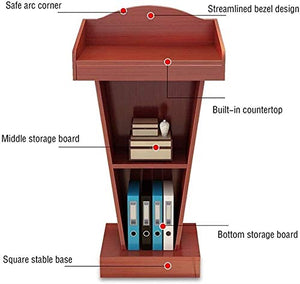 CAMBOS Solid Wood Lectern Podium Stand for Conference Room and Teacher's Desk