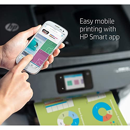HP Envy Photo 7855 All in One Photo Printer with Wireless Printing, Scan, Copy, Fax, HP Instant Ink Ready, K7R96A (Renewed) Bundle with DGE USB Cable + Small Business Productivity Software