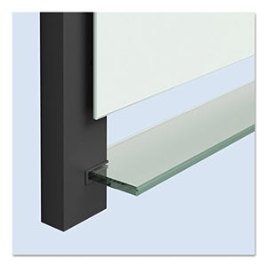 QRTG7442BA - Evoque Magnetic Glass Marker Board with Black Aluminum Frame