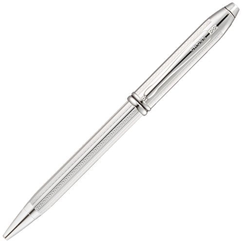 Cross Townsend, Platinum, Ballpoint Pen, with Diamond Pattern Engraving (AT0042-1)